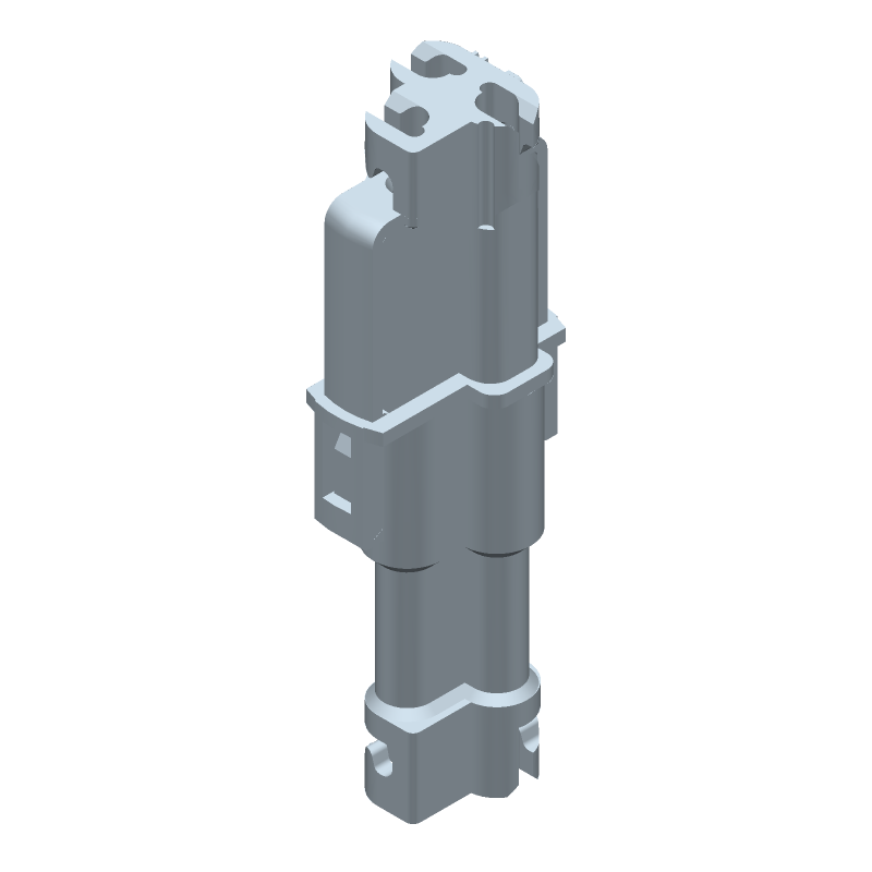 3 Pos Wire-to-Wire Receptacle, 5A, 600V, Straight, Poke-In