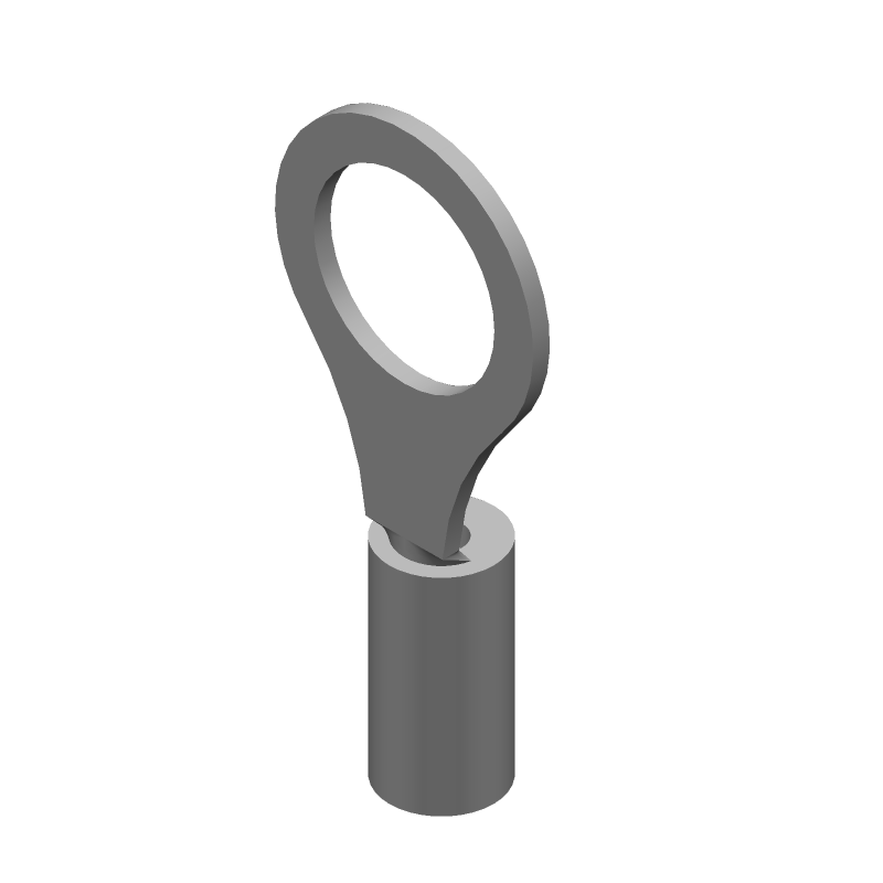 Ring Terminal, 16-22AWG, Copper, Tin, Insulated, 600V