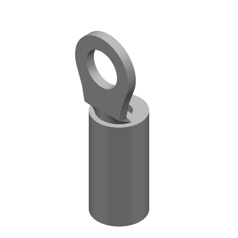 Ring Terminal, 14-16AWG, Copper, Tin, Insulated, 600V