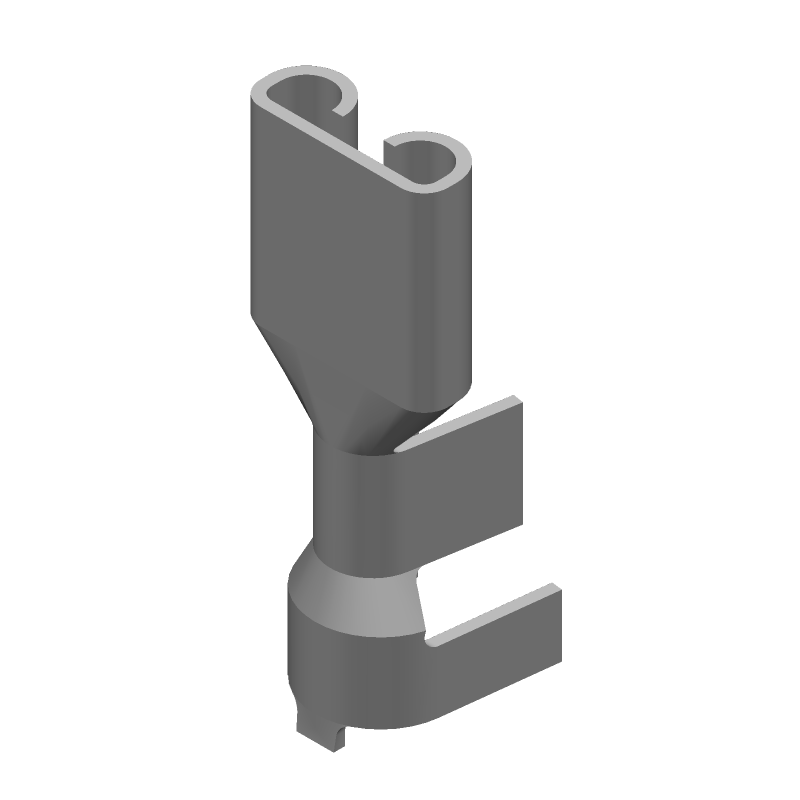 Female Quick Disconnect Terminal, 10-12AWG, Tin Plated Bronze