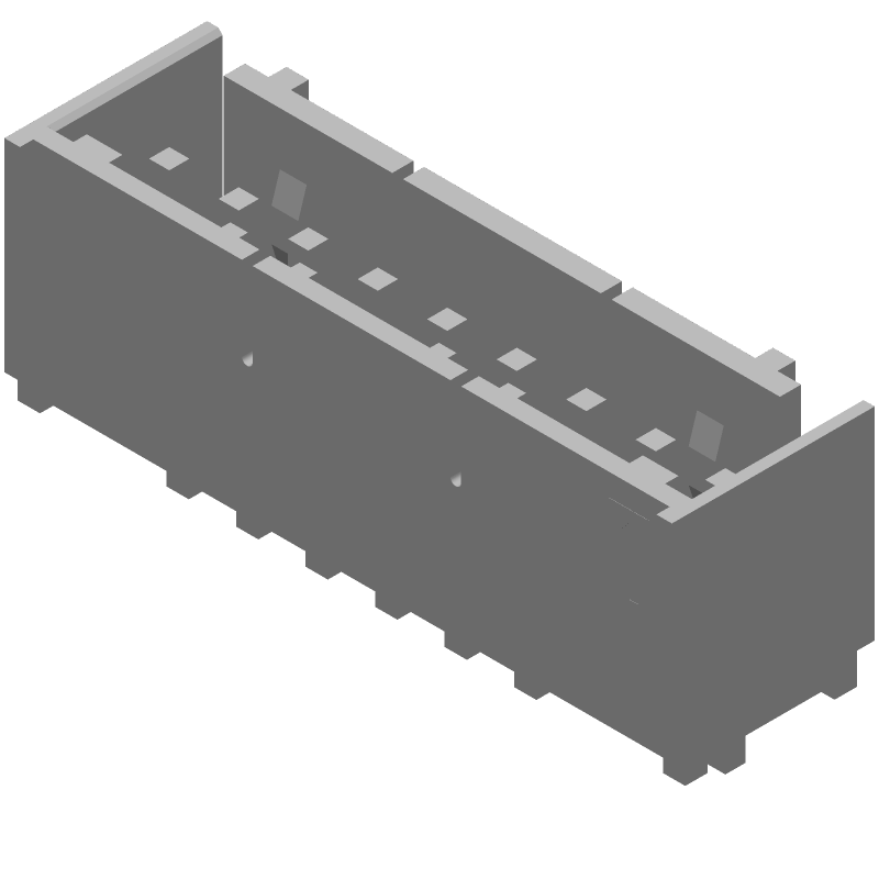 9 Pos Shrouded Header, 7A, 600V, 3.96mm Pitch, Solder, Thru-Hole