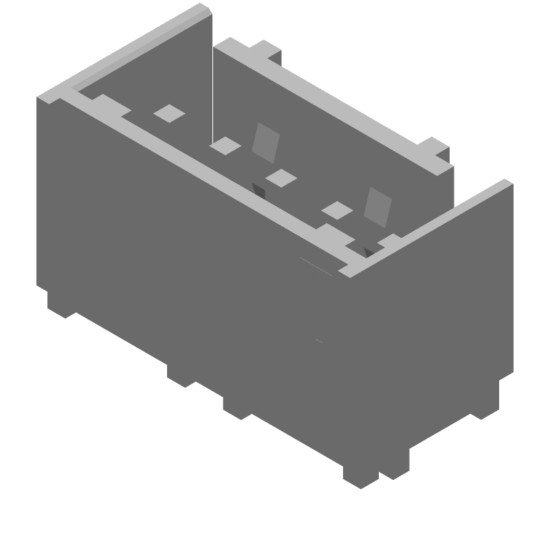 5 Pos Shrouded Header, 7A, 600V, 3.96mm Pitch, Solder, Thru-Hole