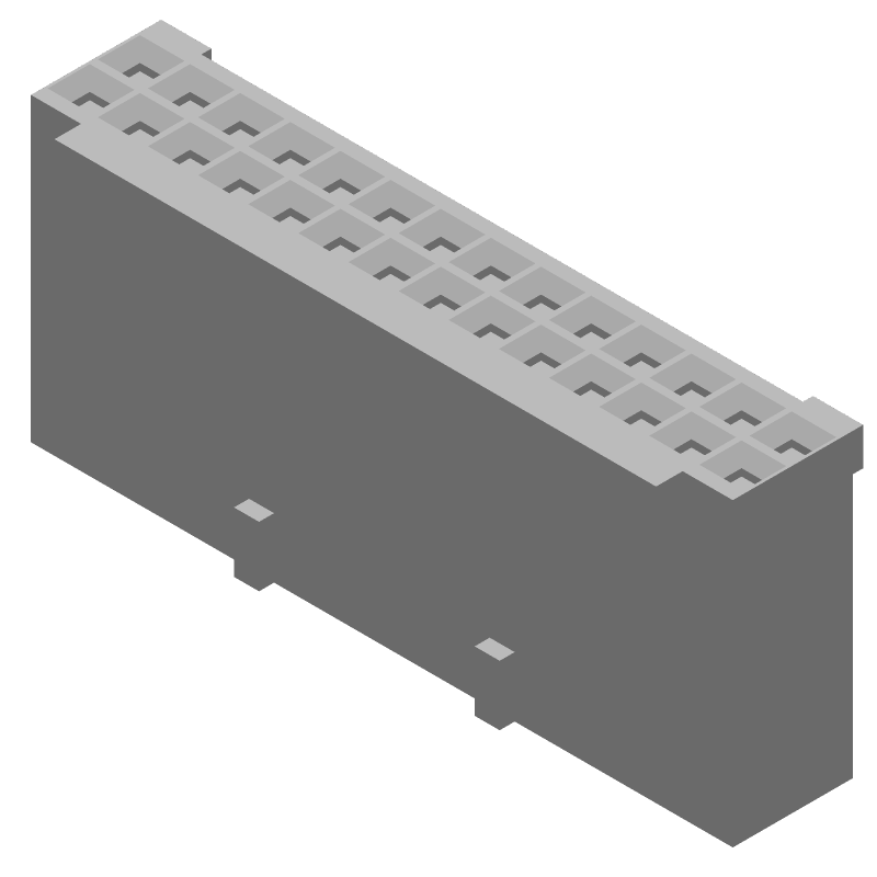 28 Pos 2.54mm Crimp Receptacle Housing, 3A, 250V, ST