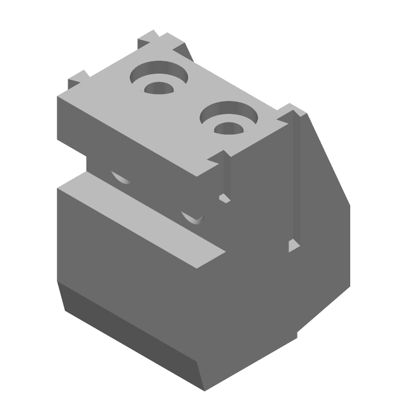 2-Pos 5mm Pitch Wire-to-Board Terminal Block, 10A, 300V, Blue