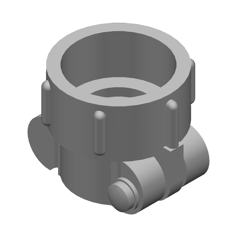 Cable Clamp, Zinc Alloy, Shell Size 14, Straight