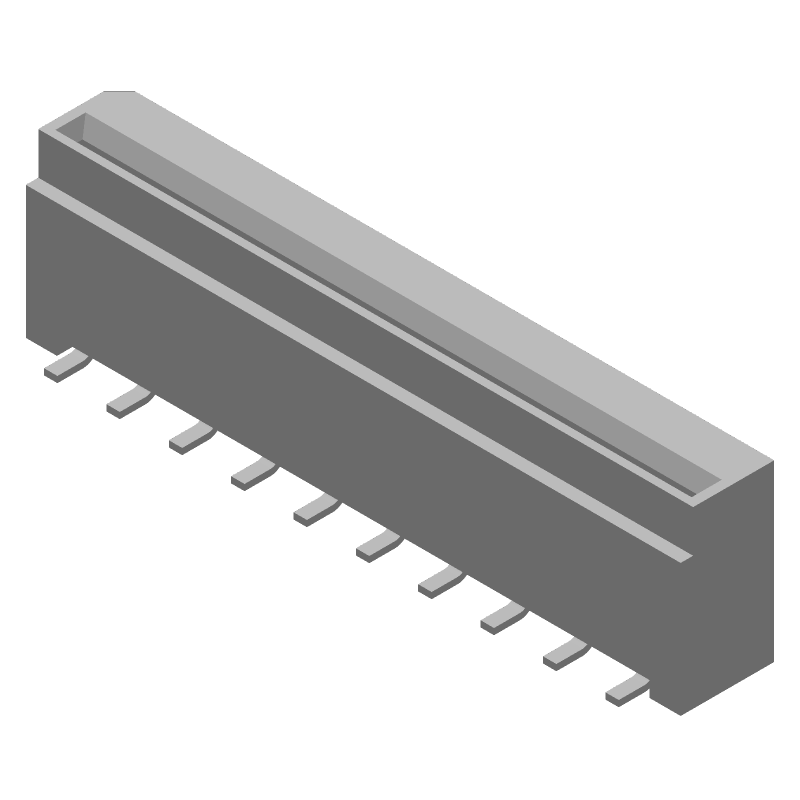 19 Pos FFC/FPC Connector, 1mm Pitch, 1A, 125V, SMD
