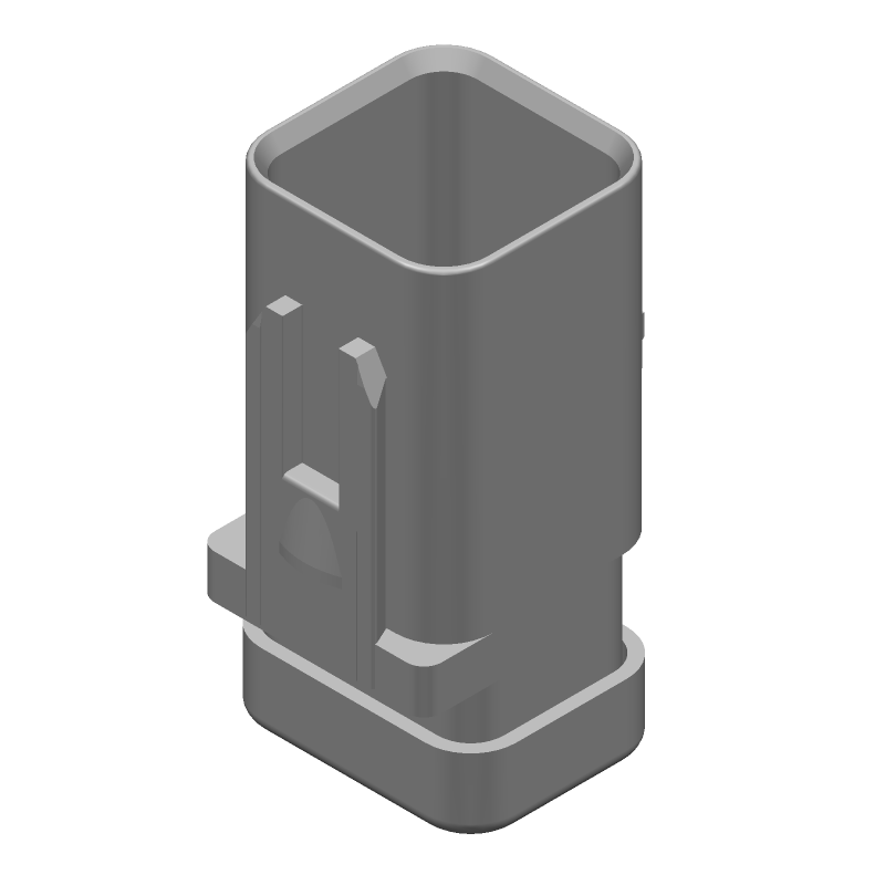 AMPSEAL 16, 6 Pos, 2 Row, Male Pin, Yellow PBT Connector