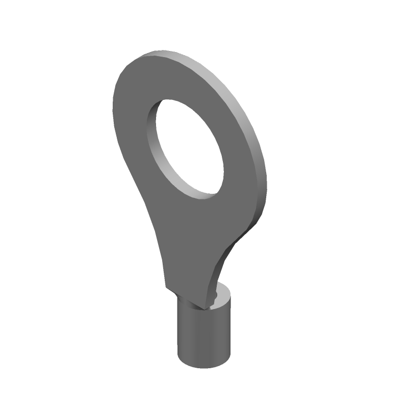 Ring Terminal, 16-22AWG Copper, Tin Plated, M6 Stud