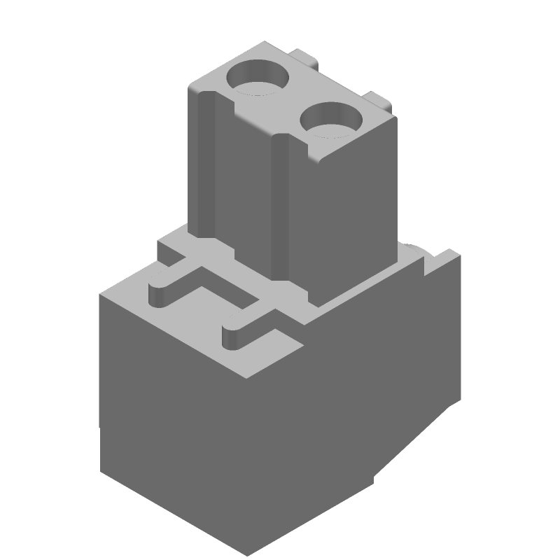 2 Pos Green Termi-Blok Plug, 11A, 300V, Bronze/Tin, RA