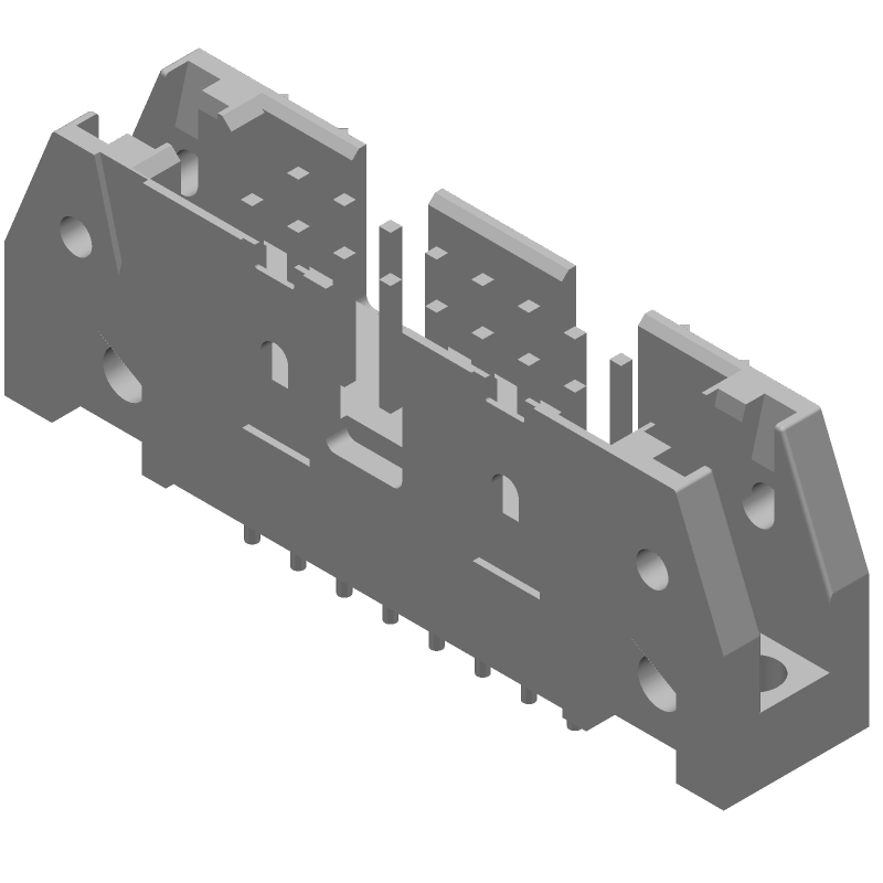 16 Pos 2.54mm Shrouded Header, Male Pin, Solder, Straight, TH