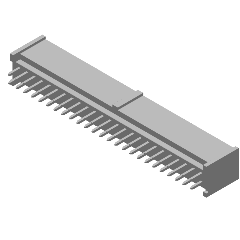 50 Pos 2 Row Male Header, 2.54mm Pitch, Solder, 3A, 350V