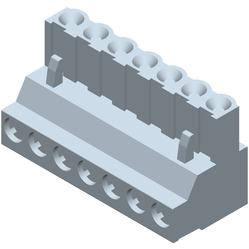 4 Pos 15A 600V Right Angle Terminal Block, Green, Tin Bronze