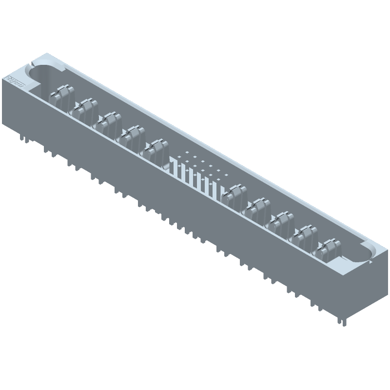 42A 60V Power/Signal Header Receptacle, 34 Pos, Press-Fit, Thru-Hole