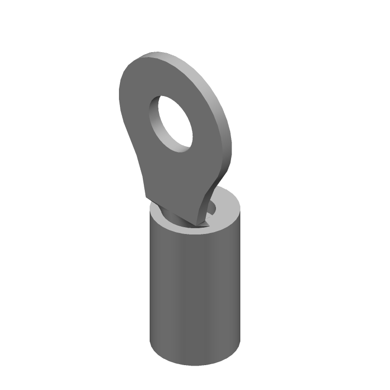 Ring Terminal, 14-16AWG, Copper/Tin, Insulated, 600V