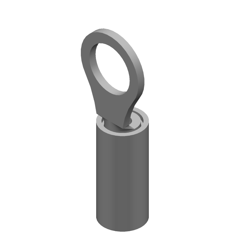 PIDG Insulated Crimp Terminal, Red Nylon, 22-16 AWG, 300V