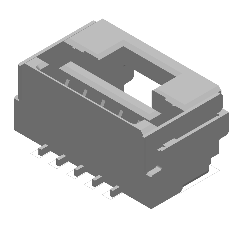 Board Connector, 5 Contact(s), 1 Row(s), Female, Straight, Surface Mount Terminal, Receptacle, ROHS COMPLIANT