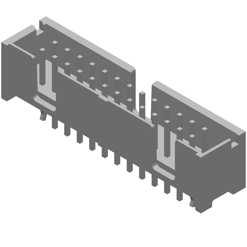 26 Pos 2.54mm Shrouded Header, Straight, Thru-Hole, Gold/Tin