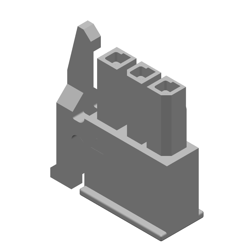 3 Pos 3mm Crimp Wire Housing, Female Socket, 5A, 250V, Black