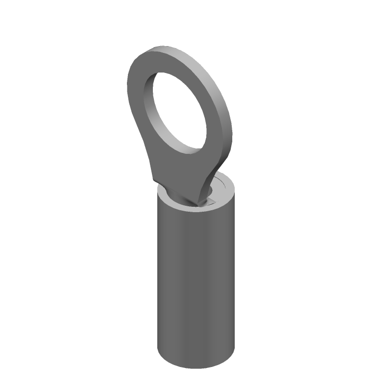 Ring Terminal, 18-22AWG, Copper/Tin, Red, 300V