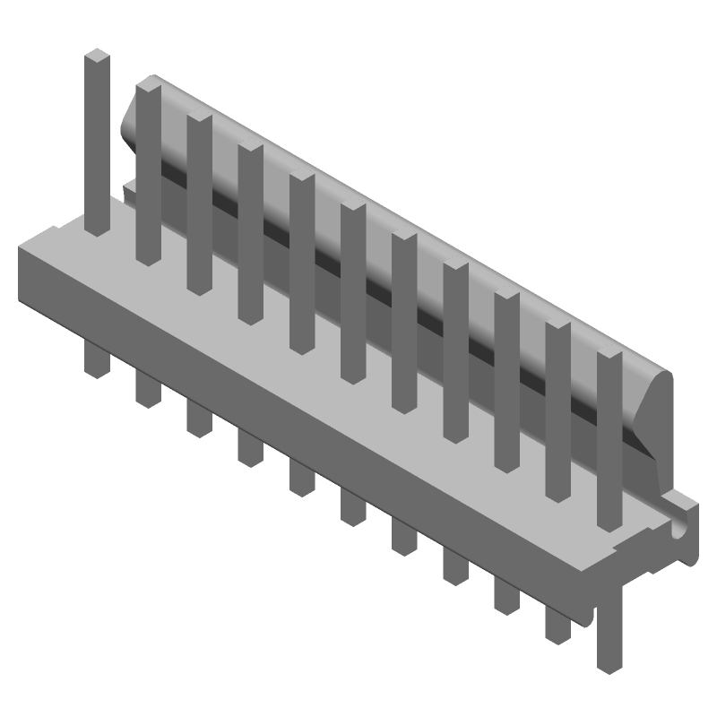 11 Pos Wire-to-Board Header, 2.54mm Pitch, 5A, Gold Contact