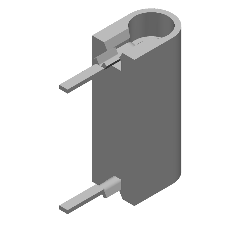 Female Right Angle Connector, 2 Pos, Gold Plated Brass, 4.75A, White Nylon