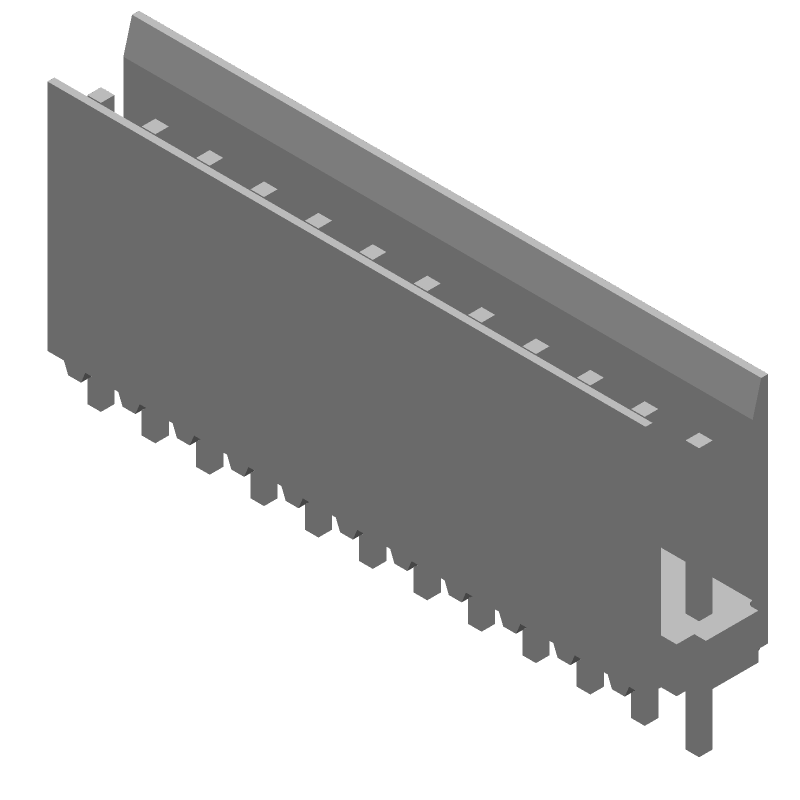 12 Pos 2.54mm Straight Thru-Hole Male Header, 3A, 500V
