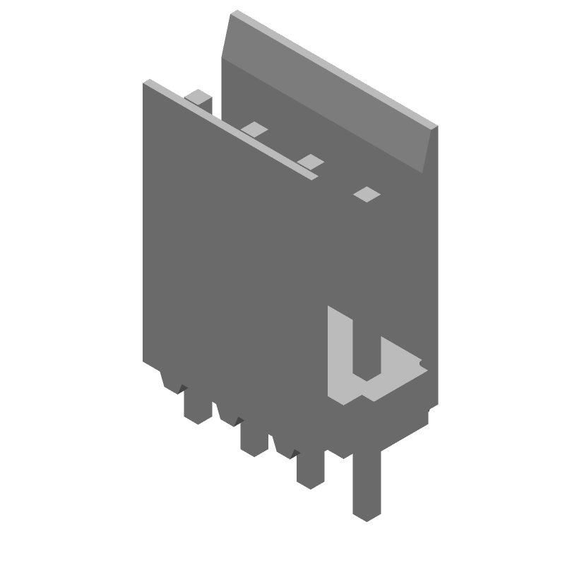 4 Pos Male Header, Straight, 2.54mm Pitch, 3A, 500V, Tin