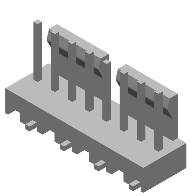 8 Pos 2.54mm SMD Header, Wire-to-Board, 5A, Tin