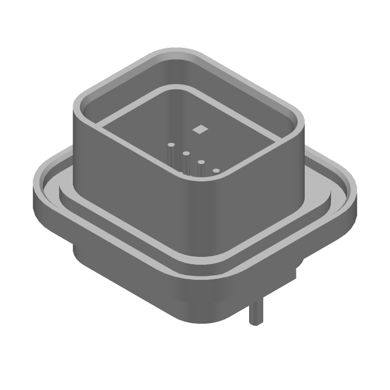 26 Pos Rectangular Connector, Gold, Male Pin, Through Hole, 250V