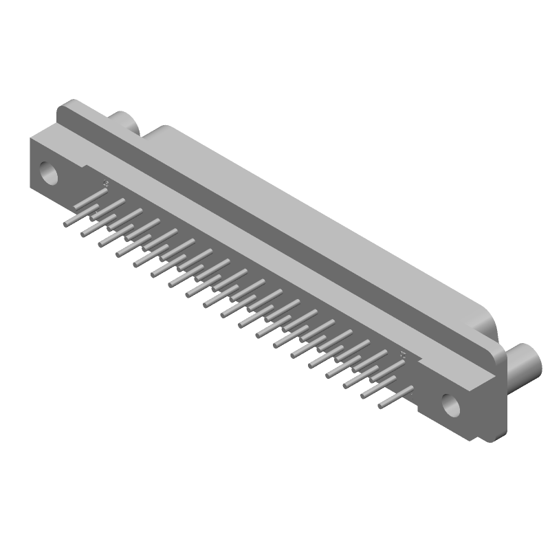 37 Pos D-Sub Connector, Female, Shielded, Straight, Through Hole, 6A