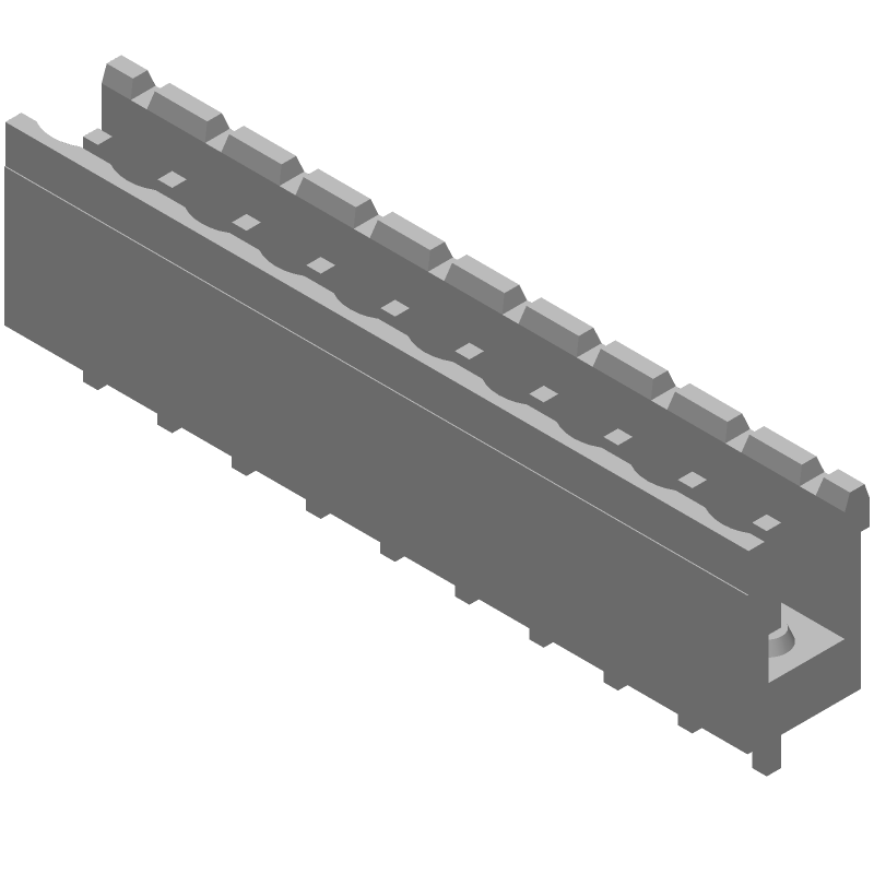 10 Pos 5.08mm Pitch Shrouded Header, Straight, 15A, 300V, Thru-Hole