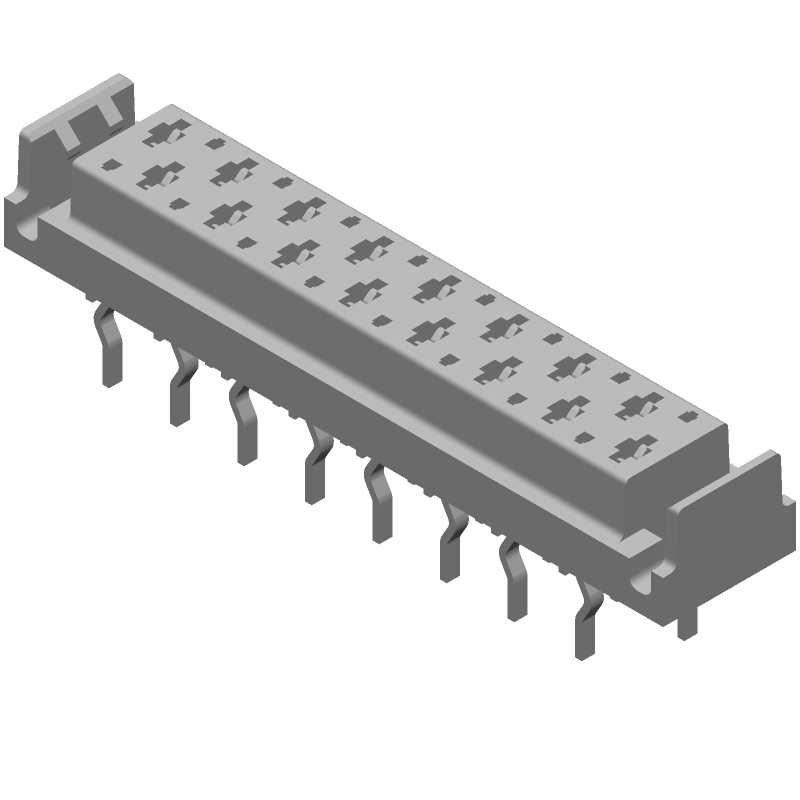 16 Pos 1.27mm Pitch Receptacle, 1.5A, 100V, Straight, Thru-Hole, Shrouded