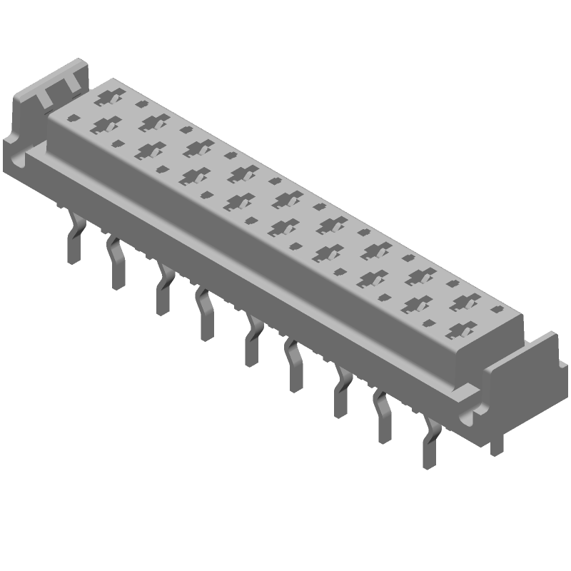 18 Pos 1.27mm Shrouded Header, 1.5A, Tin, Straight, TH