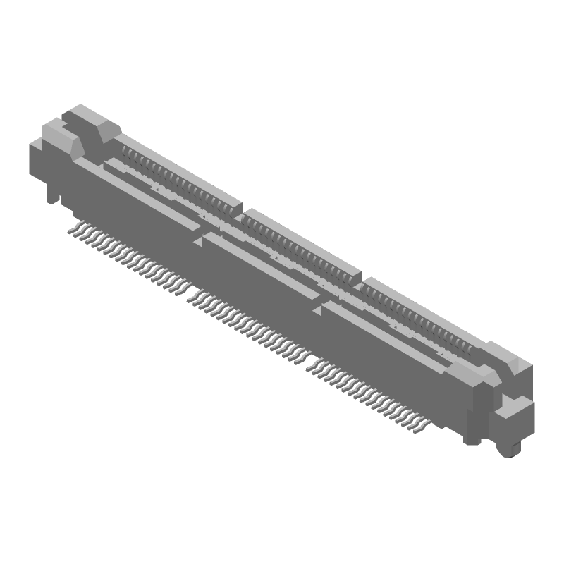 High-Speed Connector, 114 Pos, 3P/114S, 2.54mm/0.64mm, Gold, SMT/TH