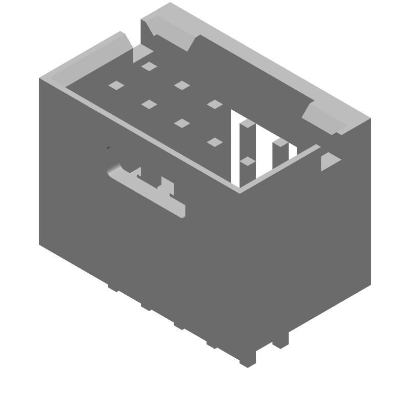 10 Pos 2.54mm Shrouded Header, Male, Straight, Gold, 3A