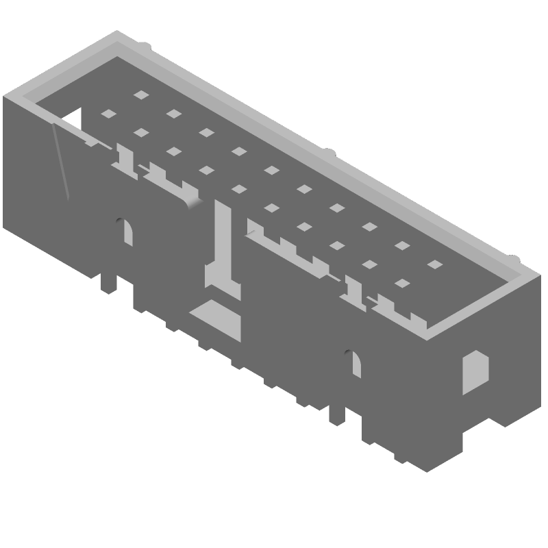 20 Pos 2 Row 2.54mm Pitch Vertical Header, 1A, Gold Contact