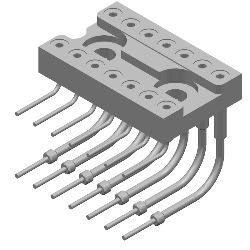 14 Pos RA DIP Socket, 2.54mm Pitch, Gold Contact, Thru-Hole