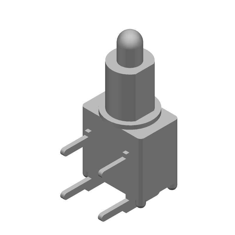 Illuminated Pushbutton Switch, SPST, Off-Mom, 20V, 400mA, Thru-Hole