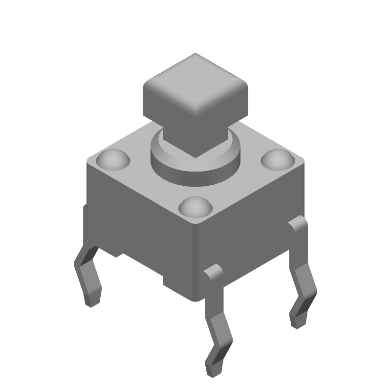 Tactile Switch, 24VDC, 50mA, 160gf, Through Hole, SPST, 6mm