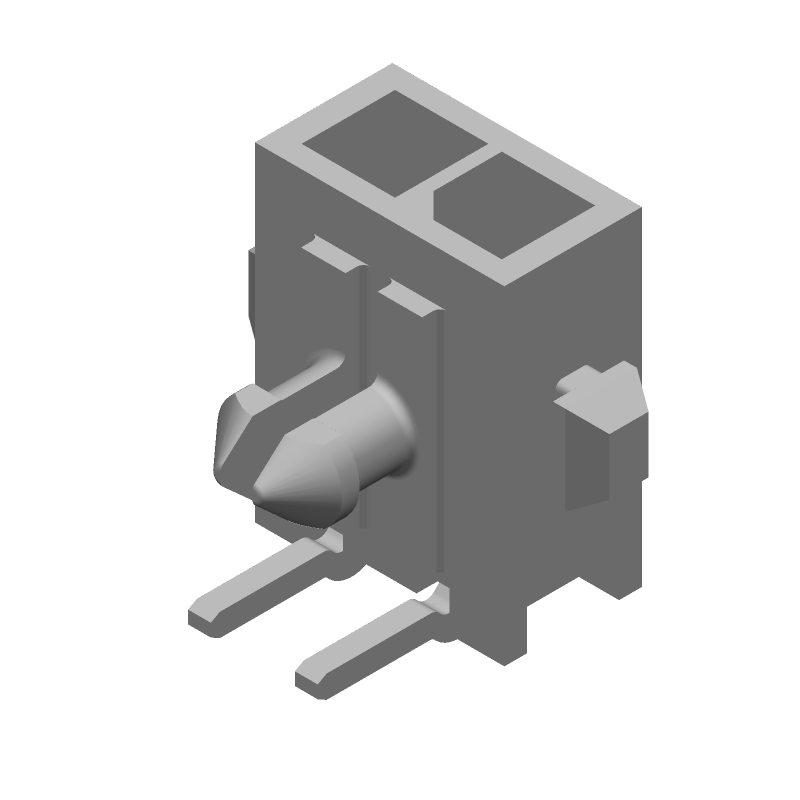 2 Pos, 5A, Wire-to-Board, Right Angle Header, Tin Plated Brass Pin