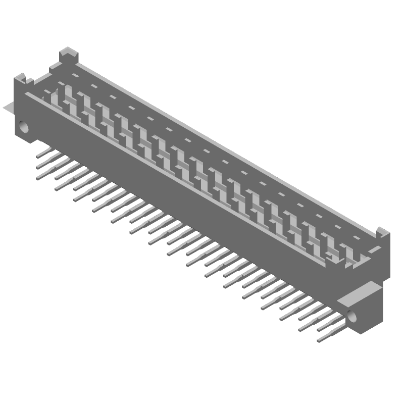 48 Pos DIN 41612 RA Solder Thru-Hole Backplane Connector
