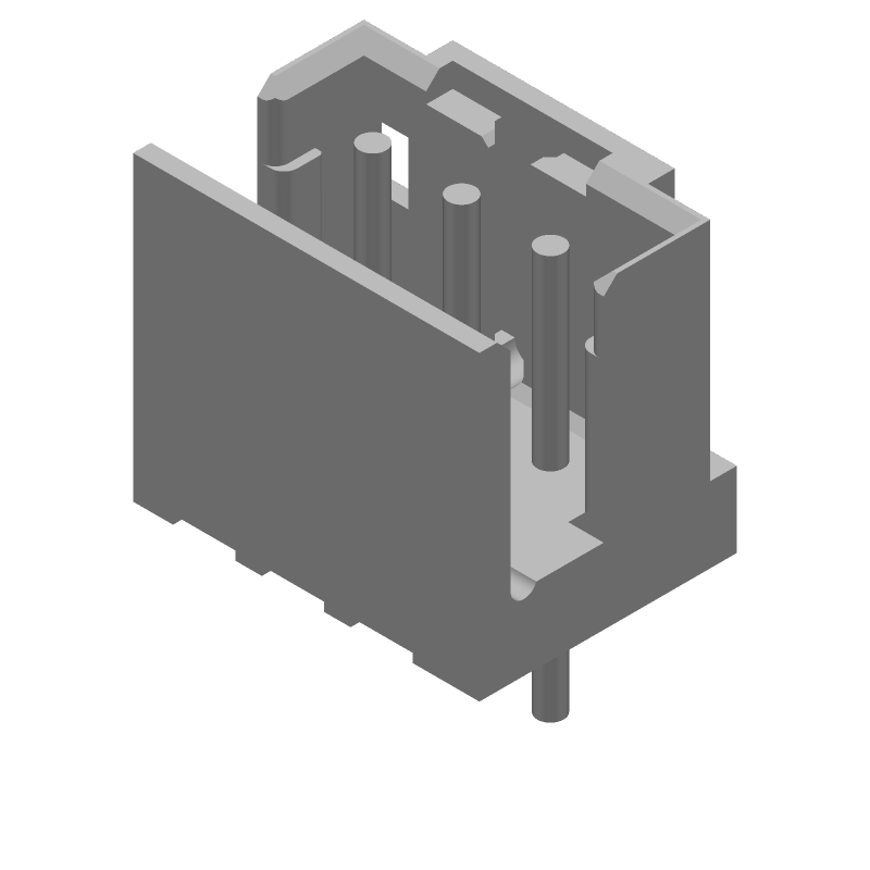 3 Pos 2mm Shrouded Header, Straight, Solder, 2A, 125V