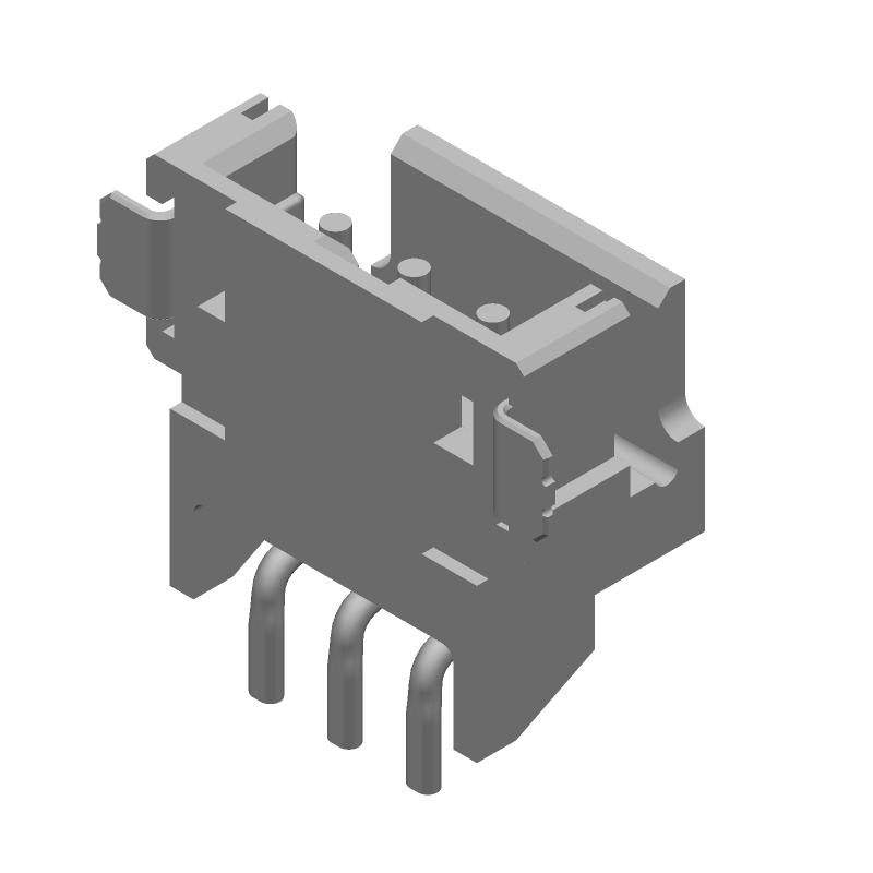 3 Pos 2mm RA SMD Header, 4A, 125V, Tin Plated Brass