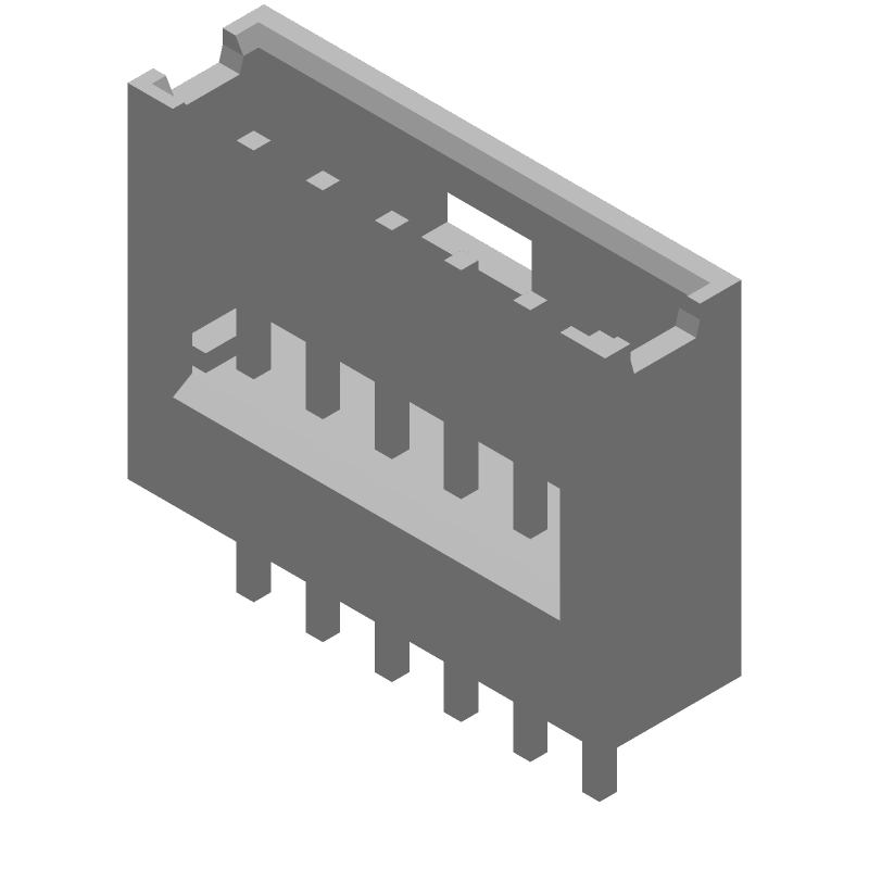6 Pos 2.54mm Pitch Wire to Board Header, Male, Gold Contact, 3A, 40V