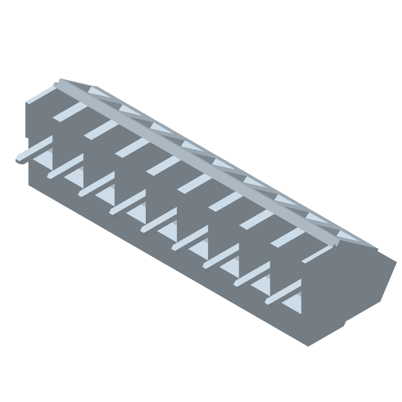 9 Pos Terminal Block, 5.08mm Pitch, 17.5A, 300V, Solder, Thru-Hole