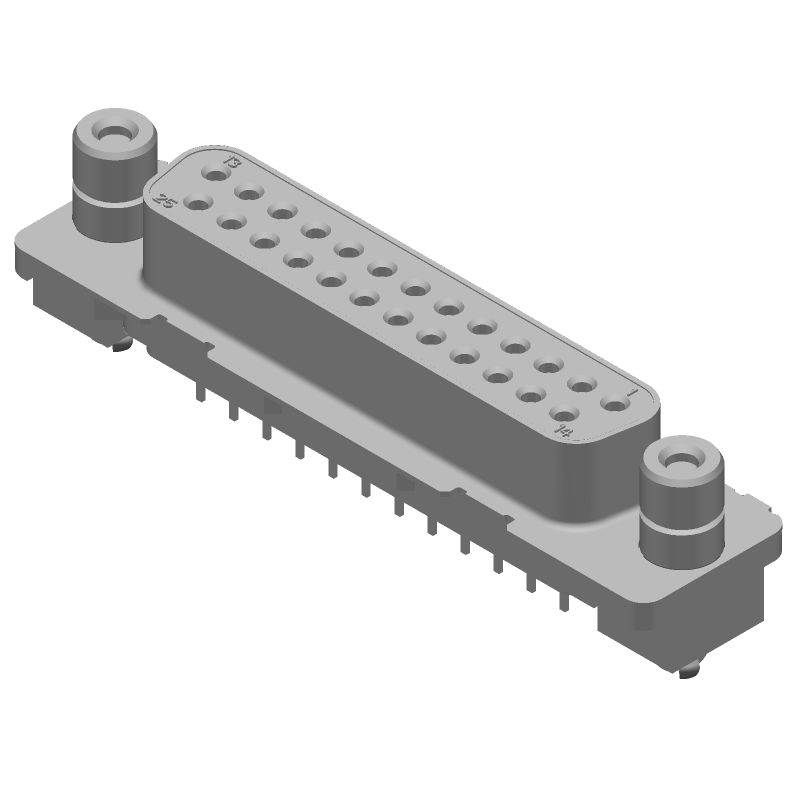 D-Sub Connector F 25 Pos 1.38mm Solder ST Thru-Hole