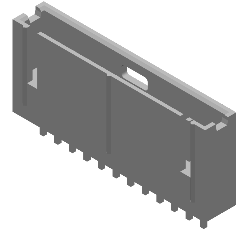 12 Pos 2.54mm Straight Shrouded Header, Male, 3A, 250V, TH