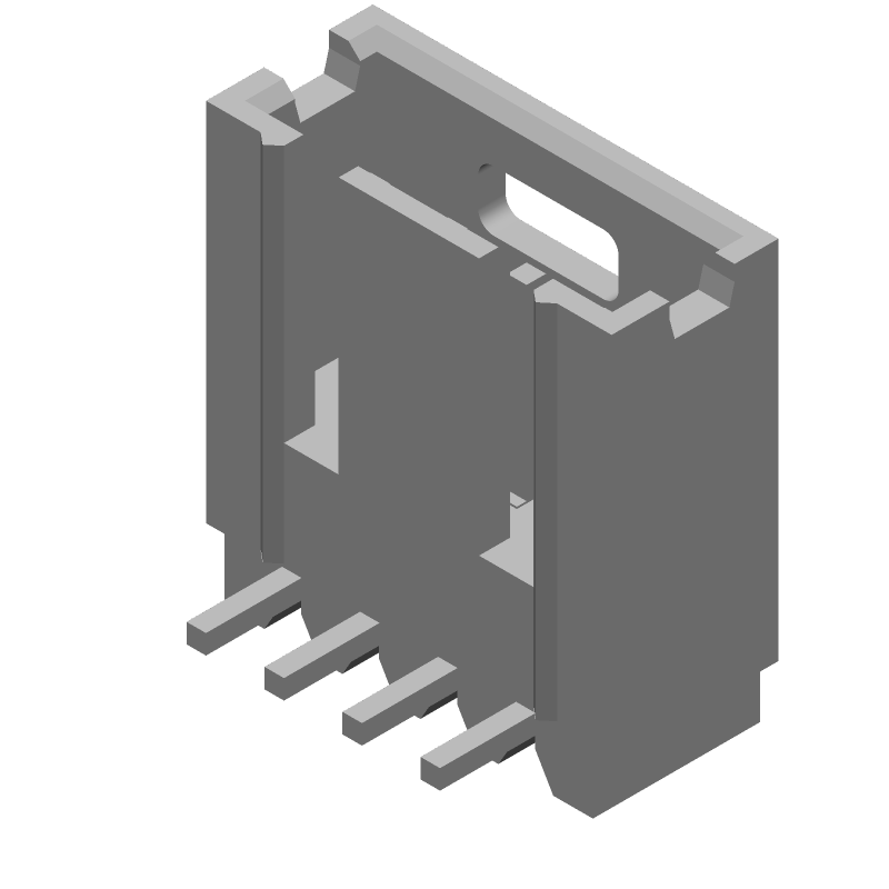 4 Pos 2.54mm Pitch Male Pin Header, Right Angle, Gold Contact, 3A, 250V