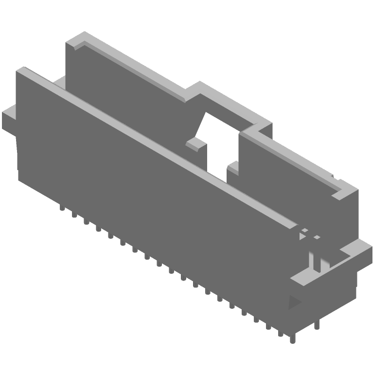 40 Pos 2 Row Straight Header, 1A, Gold Contact, 0.05" Pitch