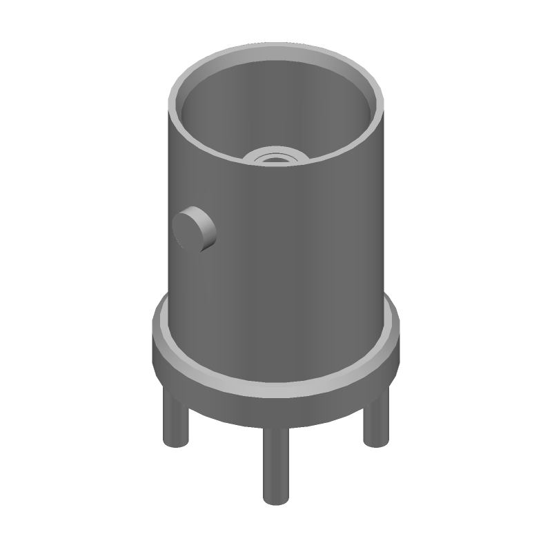 RF Connector BNC Str PCB Skt 75R Gold/Nickel Pltd